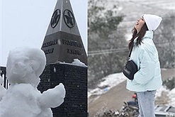 Tuyết rơi bất thường trên đỉnh Fansipan ngày 27 Tết