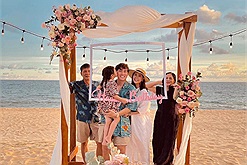 Gia đình Cam Cam bất ngờ tổ chức sinh nhật lãng mạn cho bố Kiên ở resort 5 sao Phú Quốc