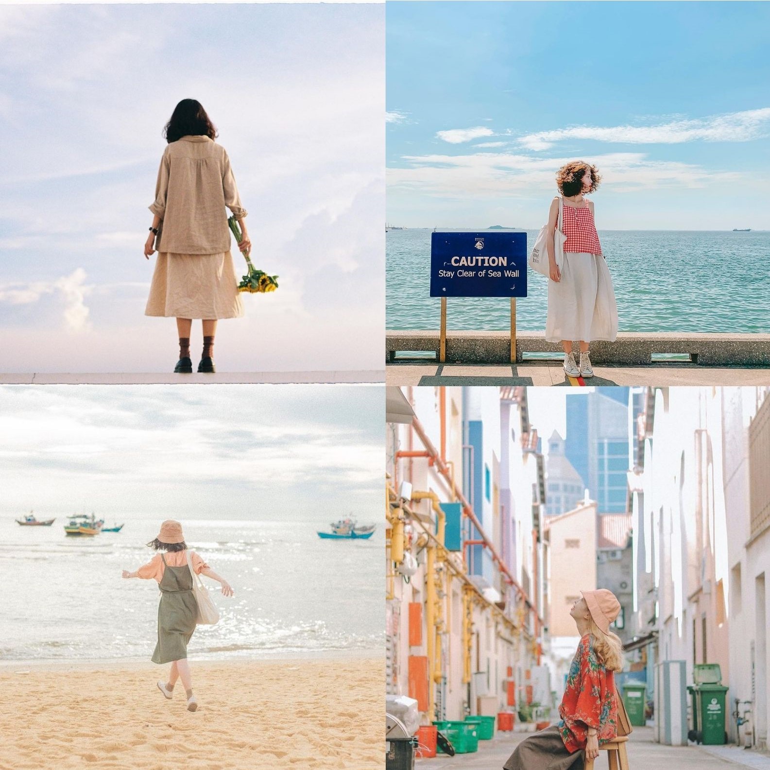 Học cách mix match theo phong cách vintage của travel blogger Hoài Thương để không đụng hàng với bất cứ ai