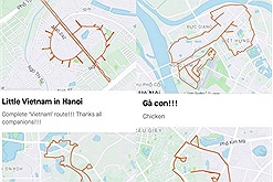 Chàng trai chạy quanh Hà Nội, vẽ cả bản đồ, lá cờ Việt Nam lên app chạy bộ và đủ thứ cute khác 