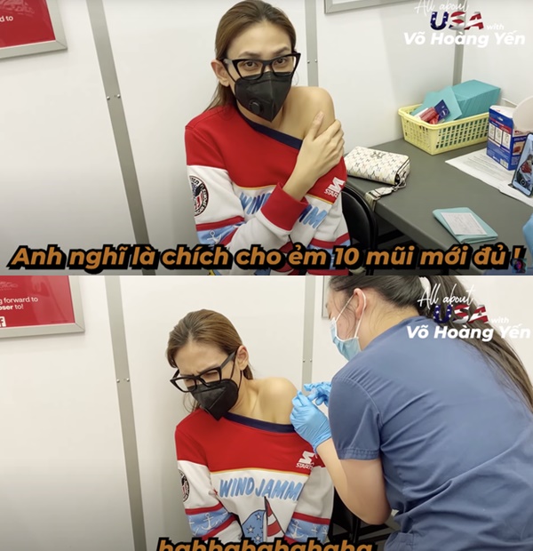 Võ Hoàng Yến đi Mỹ tiêm vaccine covid mùa dịch