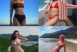 Thời chưa Covid ảnh đi biển của các hot girl “nóng bỏng mắt” thế này cơ mà, nhìn lại chỉ muốn xách bikini lên và đi ngay!