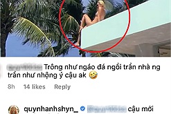 Quỳnh Anh Shyn đăng clip ngồi "trần như nhộng" trên mái hiên villa view biển, màn chill này hack mắt quá