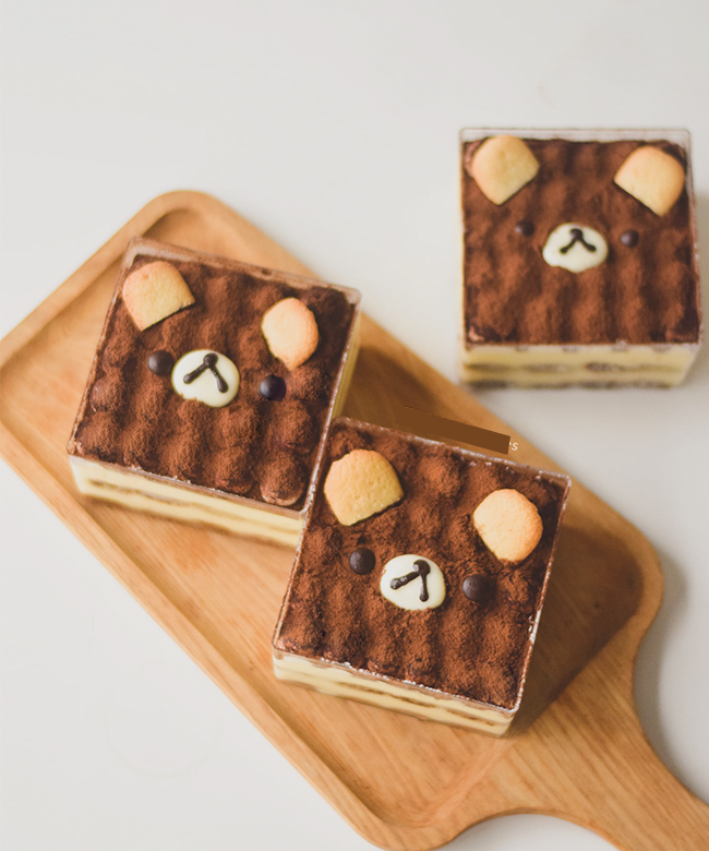 Bánh Tiramisu gấu nâu cute