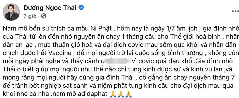 Dương Ngọc Thái bỗng cạo đầu xuống tóc và ăn chay 