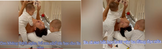 lisa leon nhà hà Hồ khi nghe ba Kim Lý giảng bài