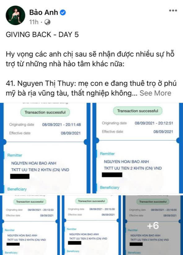 Bảo Anh công khai ảnh hỗ trợ người có hoàn cảnh khó khăn giữa mùa dịch Covid-19