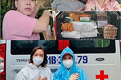 Vợ chồng Việt Hương cố gắng từ thiện đến những ngày cuối cùng, chồng chị làm đến mức chân đau mưng mủ phải nằm nhà 