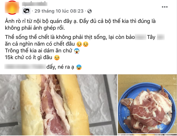 Bánh mì nhân thịt sống mà chủ quán vẫn tự tin khoe bị dân mạng đưa ra nhiều ý kiến trái chiều