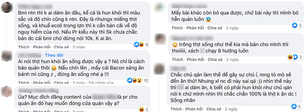 Bánh mì nhân thịt sống mà chủ quán vẫn tự tin khoe bị dân mạng đưa ra nhiều ý kiến trái chiều