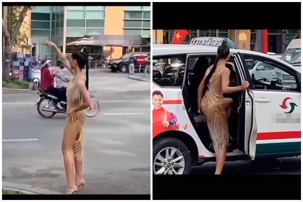 hoa hậu Hhen Niê xuống đường bắt taxi duyên dáng gây bão cõi mạng