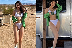 Chi Pu sang Mỹ tăng cân kha khá, khoe body cực gắt xịn không kém gái Tây