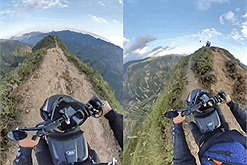 Thanh niên bị CĐM chỉ trích vì coi thường tính mạng khi chạy xe máy ở địa hình cực kỳ nguy hiểm trên mỏm núi Tà Xùa (Sơn La)