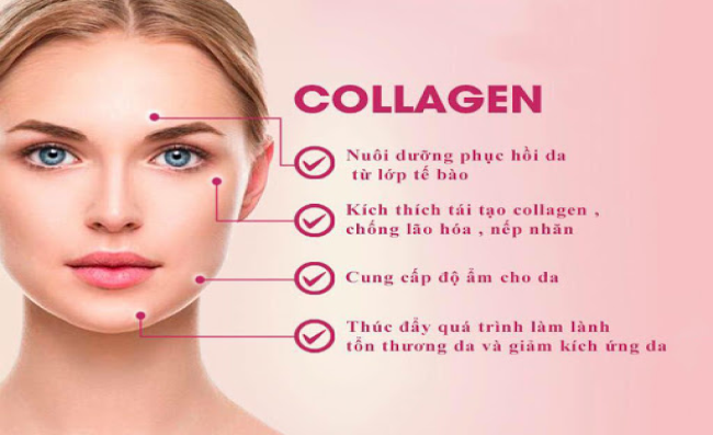 Công dụng collagen với da