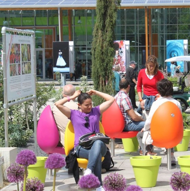 Bạn không nghe nhầm đâu, đây là những chiếc ghế hoa tulip có 1-0-2 "mọc lên" khắp đường phố Hà Lan 