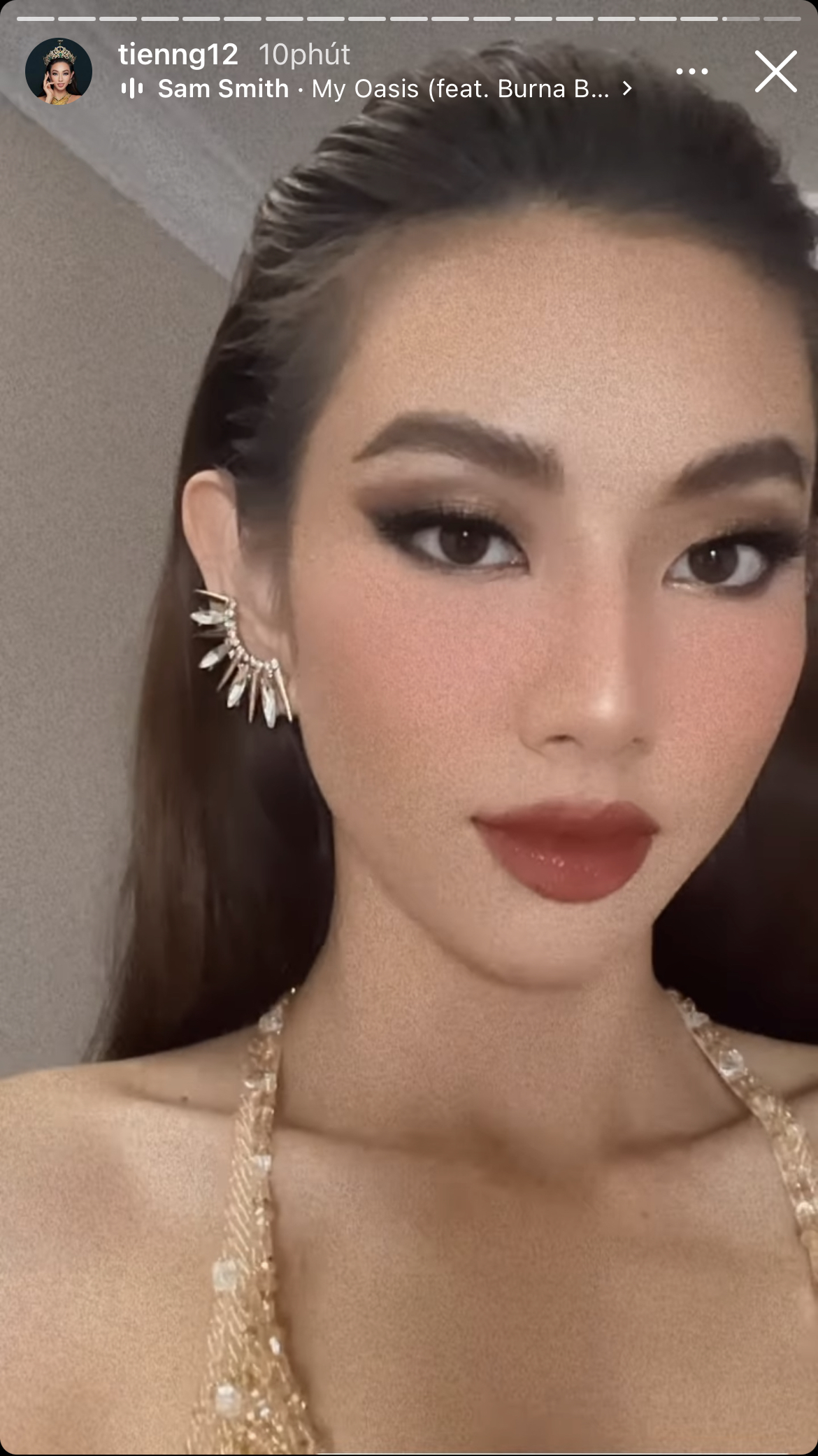 Thùy Tiên diện "váy hư hỏng" khoe nhan sắc đỉnh cao hậu Miss Grand, vòng một cực căng nhìn mà "mất máu"