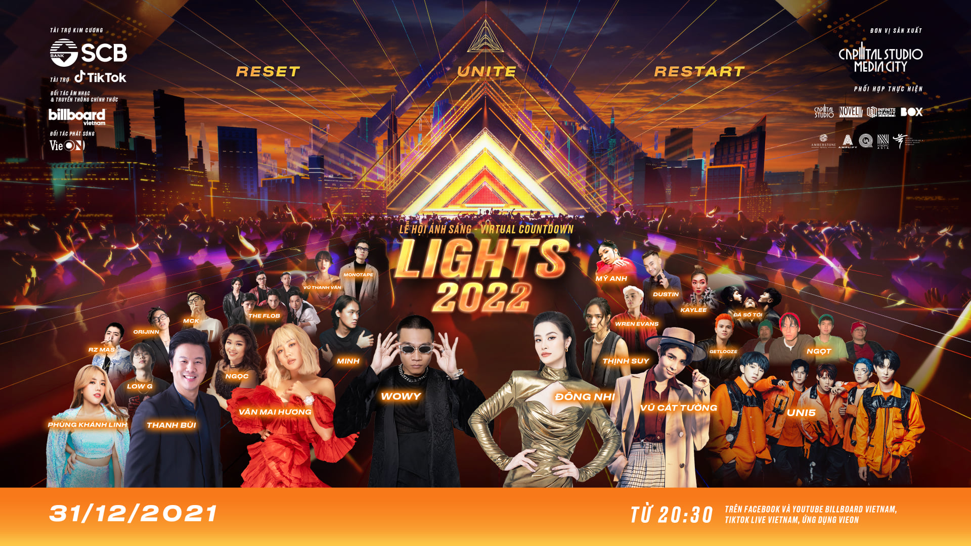 Virtual Coutdown Lights 2022 lễ hội âm nhạc đáng mong chờ