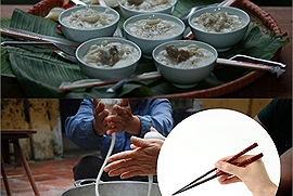 Có thể bạn chưa biết: Ngoại thành Hà Nội có món cháo gắp bằng đũa độc đáo mang tên cháo se