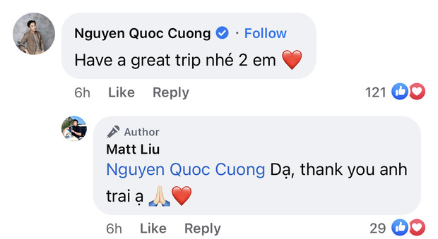 Bình luận của đại gia phố núi Cường Đô La xác nhận Matt Liu không hề đi du lịch một mình chút nào