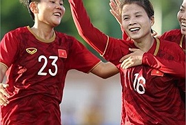 Tuyển bóng đá nữ Việt Nam ăn mừng lần đầu tiên trong lịch sử vào World cup
