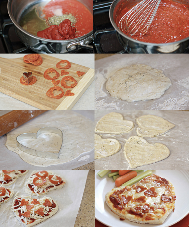 Cách làm pizza trái tim tại nhà 