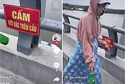 Quay clip câu views cô gái khiến cư dân mạng phẫn nộ trước hành vi xả rác xuống sông