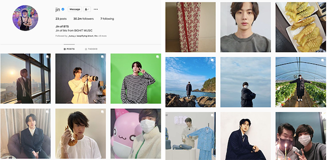 1001 style dựng feed instagram độc đáo của 7 thành viên BTS