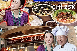 Cầm 25k đi ăn nhà hàng của sao Việt, tại sao không? Thử ngay quán cơm chay Tâm Đức của Angela Phương Trinh nhé! 