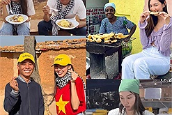"Miss biểu cảm" Thùy Tiên lần đầu thưởng thức đặc sản Angola, tấu hài với món khoai lang sống ăn cả vỏ