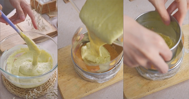 Cách làm bánh mousse cốm 