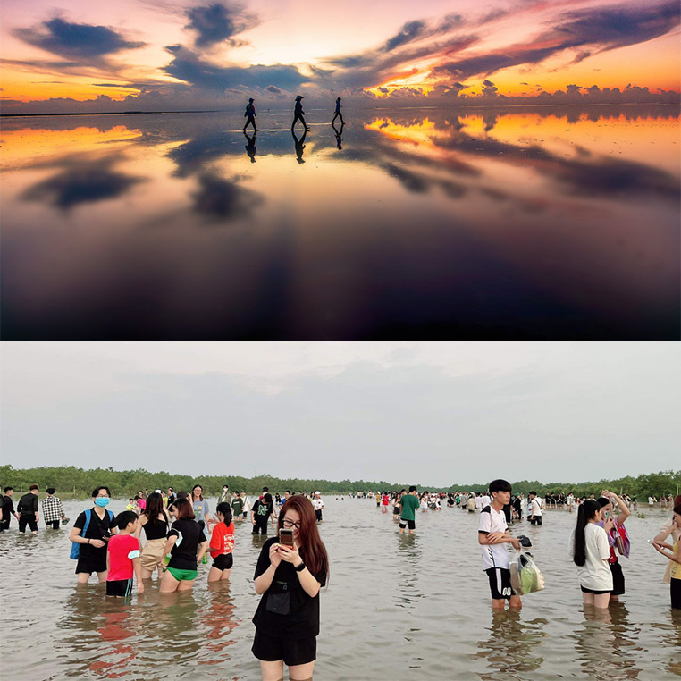 Đi săn ảnh "siêu nghệ" ở bãi biển vô cực đang "hot trend" ở Thái Bình, nào ngờ "tấu hài"!