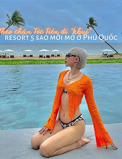 Vợ chồng Tóc Tiên - Rhymastic - Hạt Mít ở Phú Quốc, check in resort 5 sao mới tinh "chưa ai khui"
