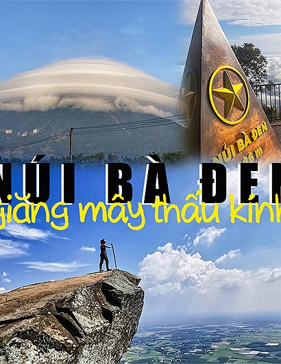 Núi Bà Đen giăng mây thấu kính như chiếc đĩa bay chào mời bạn đến với nơi "gần vũ trụ nhất Đông Nam Bộ"