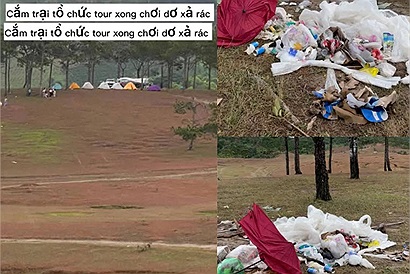 Dân tình phẫn nộ vì đồi cỏ hồng gần Đà Lạt bị xả đầy rác