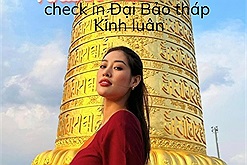 Khánh Vân thả dáng ở Đà Lạt, theo chân cả nhà check in Đại Bảo tháp Kinh Luân lớn nhất thế giới 