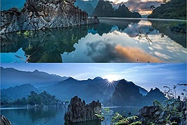 Mê mẩn vẻ đẹp của toạ độ được mệnh danh "Vịnh Hạ Long thu nhỏ" ở vùng núi phía Bắc Việt Nam