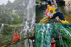 Một con thác xinh đẹp tựa như tranh là địa điểm dừng chân yêu thích của dân chuyên trekking khi đến đỉnh Nhìu Cồ San