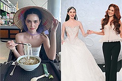 Người mẫu nổi tiếng châu Á Mai Davika đội nón lá, ăn phở khiến người hâm mộ thích thú