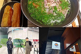 Chi Pu mở nhà hàng phở tại khu trung tâm Thượng Hải, thực khách nước bạn thích thú đến thưởng thức đông đúc