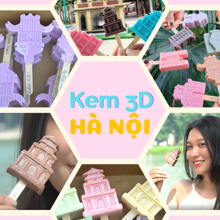 Độc lạ những địa danh Hà Nội “có thể ăn được”: Trend kem tạo hình 3D hot nhất 2023 đã cập bến Hà Nội rồi đây! 