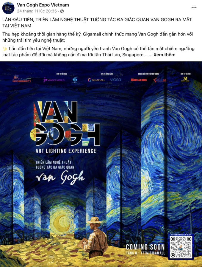 Triển lãm nổi tiếng Van Gogh nổi tiếng sẽ về đến Việt Nam?