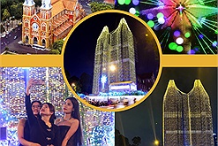 Lần đầu tiên sau 5 năm, Nhà thờ Đức Bà Sài Gòn trang hoàng rực ánh đèn đón Giáng sinh