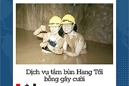 Dịch vụ tắm bùn Hang Tối ở Quảng Bình bỗng gây cười cho... cộng đồng mạng