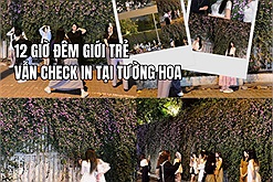 Bức tường hoa đang "hot hít" thu hút các bạn trẻ check in đến... tận 12 giờ đêm