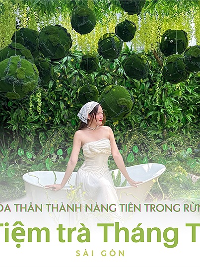 Lạc vào khu vườn cổ tích thần tiên cực thơ cùng tiệm trà “quen mặt điểm tên” ở Sài Gòn - Tiệm trà Tháng Tư