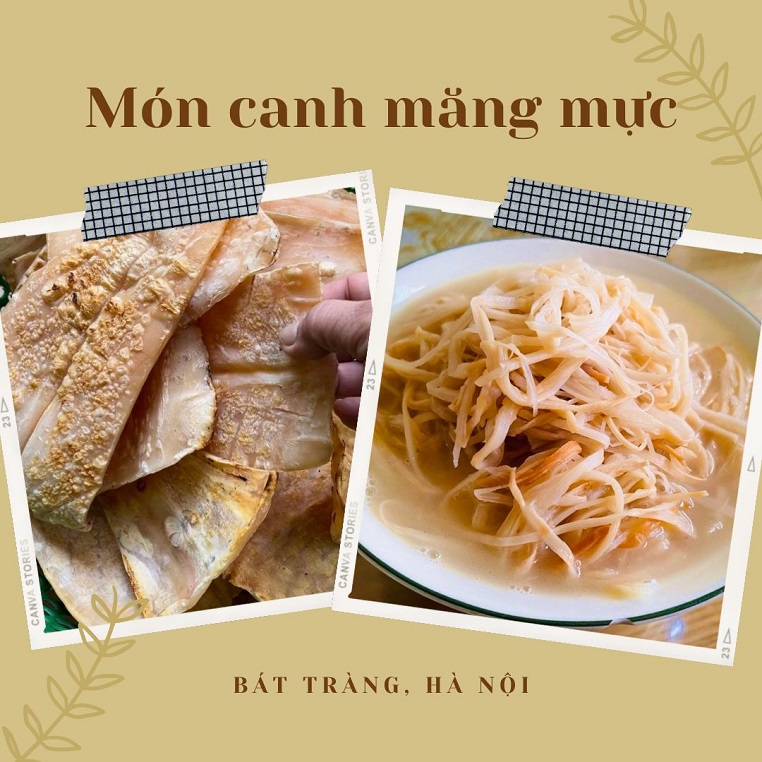 Độc đáo món canh măng mực - Đặc sản làng gốm cổ truyền Bát Tràng