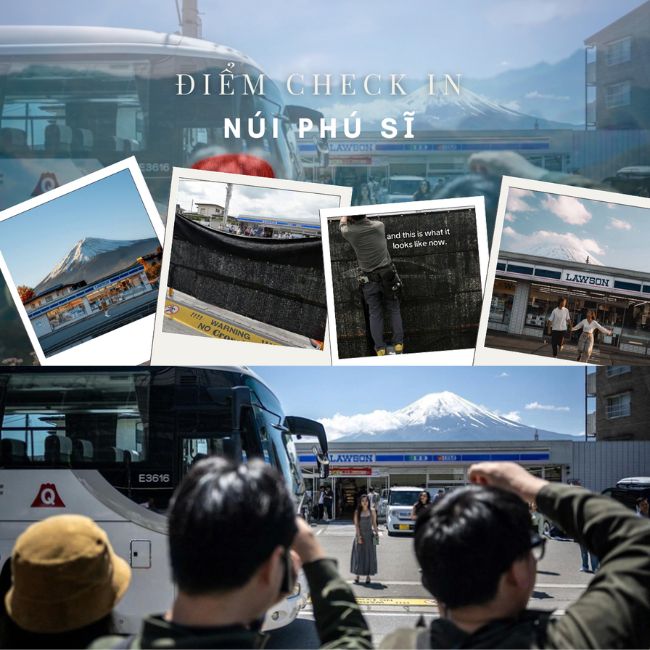 Mất đi điểm check in đẹp tại núi Phú Sĩ, du khách chọc thủng lưới chắn, bắc thang chụp ảnh