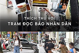 Trạm đọc báo Nhân Dân mới ra mắt gần đây thu hút sự tò mò của giới trẻ Hà thành