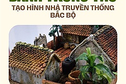 Bánh Trung thu tạo hình nhà truyền thống Bắc Bộ gây "bão" mạng: "Dùng chút sức nhỏ bé này lưu giữ mãi về sau"