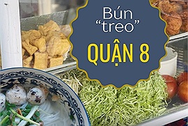 Sau phở treo Hà Nội và cơm treo Thủ Đức, Sài Gòn có quán bún treo quận 8 được cộng đồng mạng ủng hộ